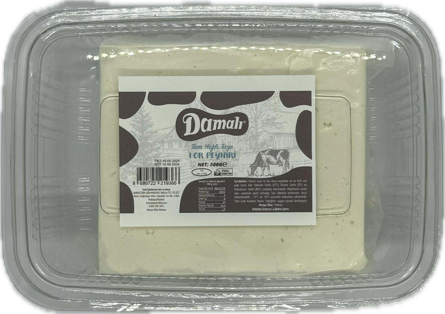 Taze Tam Yağlı Lor Peyniri 500 gr
