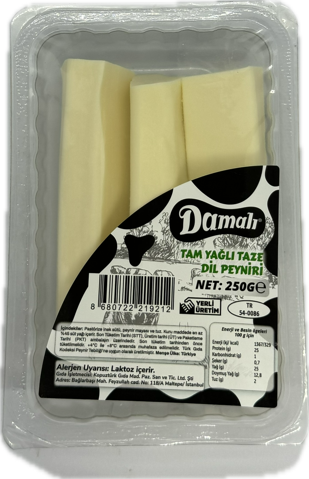 Taze Dil Peyniri 250 Gr