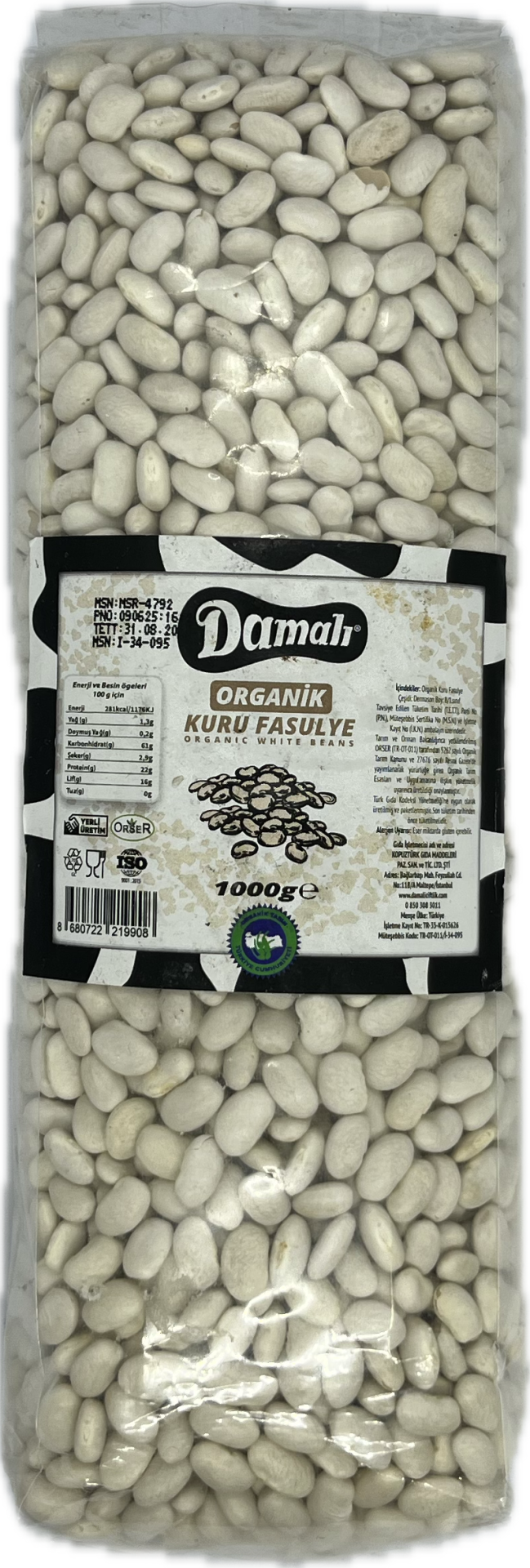 Organik Kuru Fasulye 1 kg