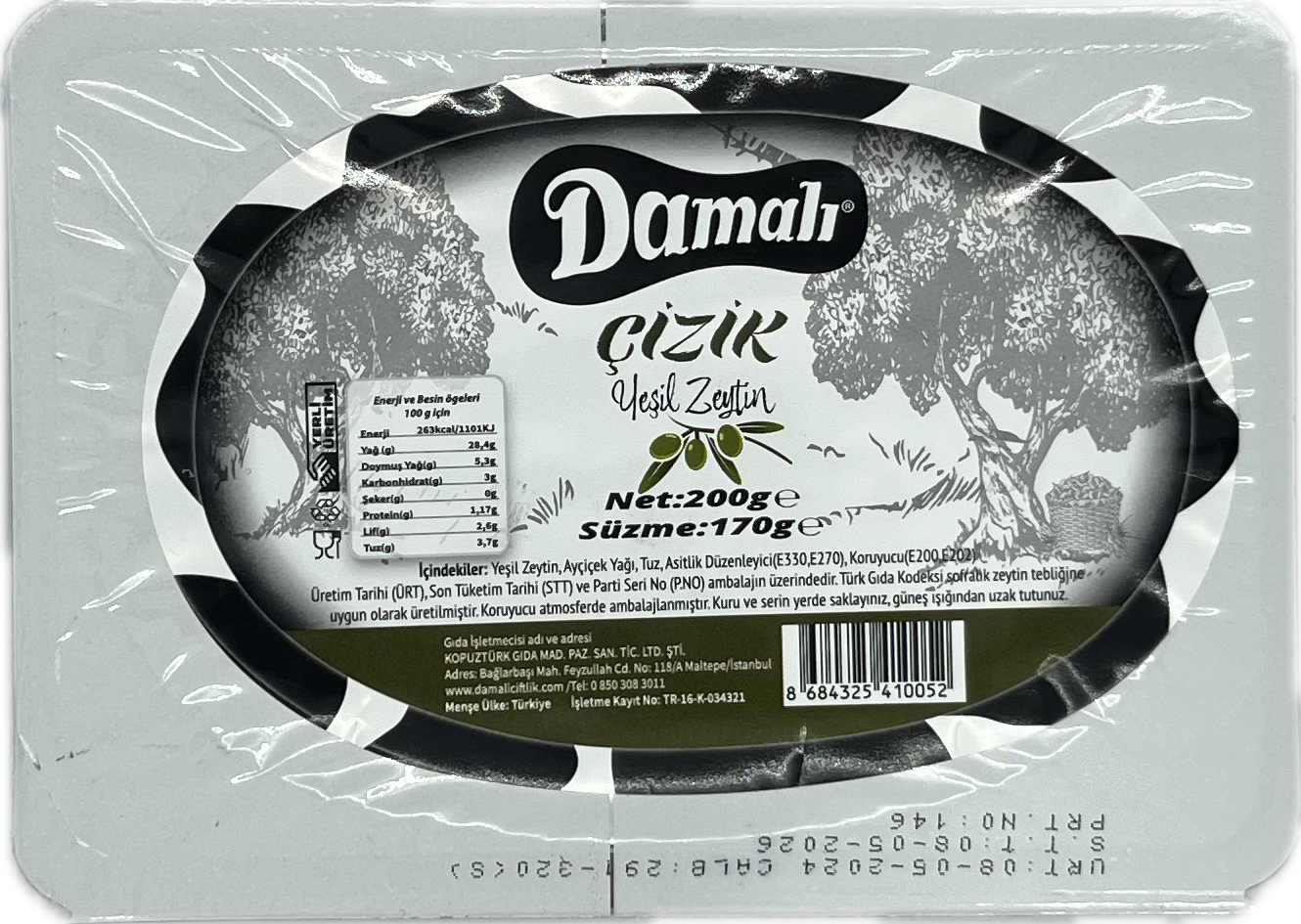 Çizik Yeşil Zeytin 200 gr