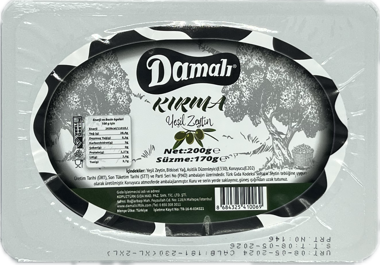 Kırma Yeşil Zeytin 200 gr
