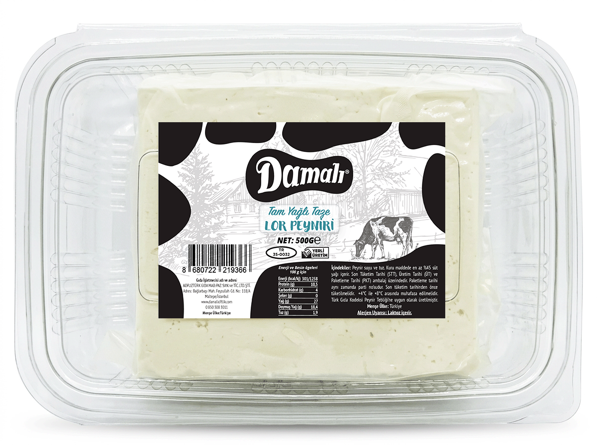 Taze Tam Yağlı Lor Peyniri 500 gr