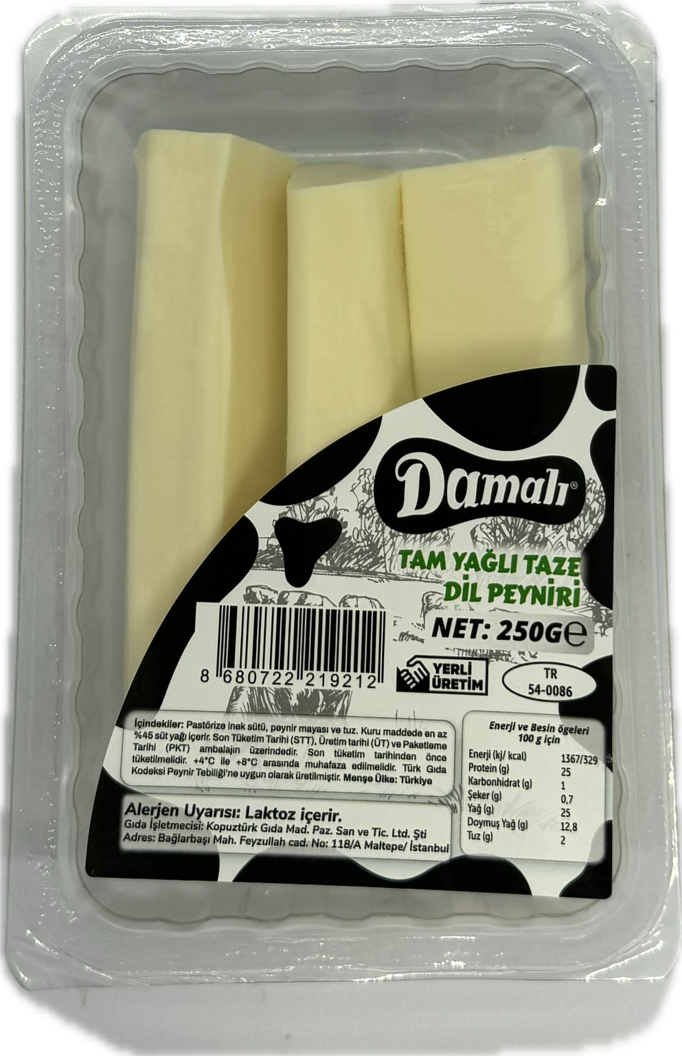Taze Dil Peyniri 250 Gr