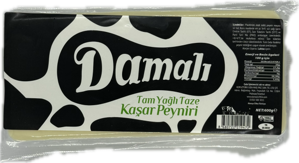 Tam Yağlı Taze Kaşar Peyniri 600 Gr