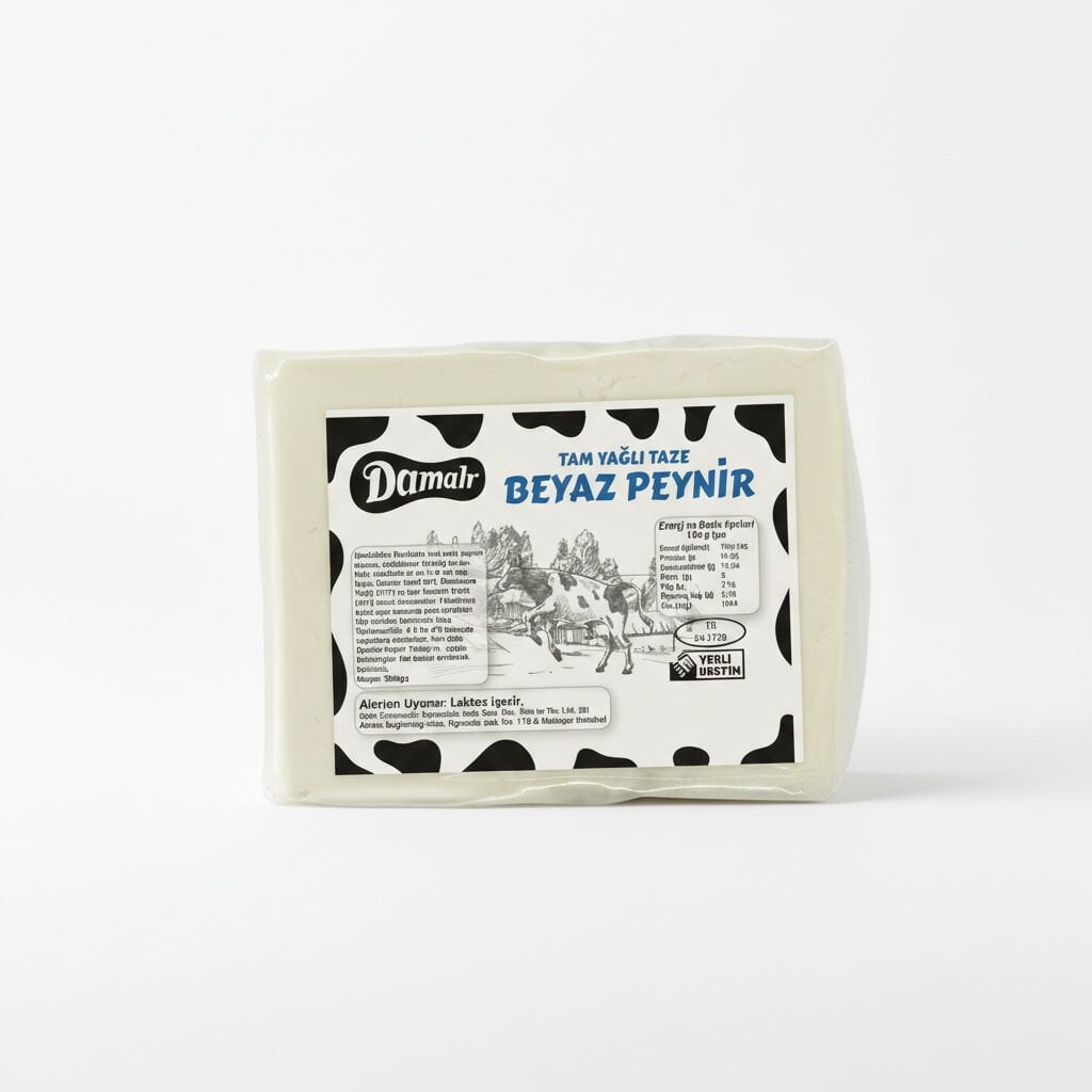 Damalı Tam Yağlı Taze Beyaz Peyniri (550-650g)