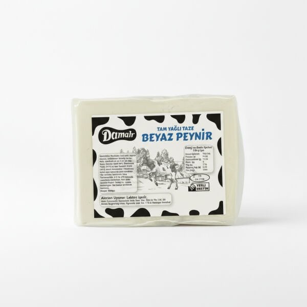 Damalı Tam Yağlı Taze Beyaz Peyniri (550-650g)