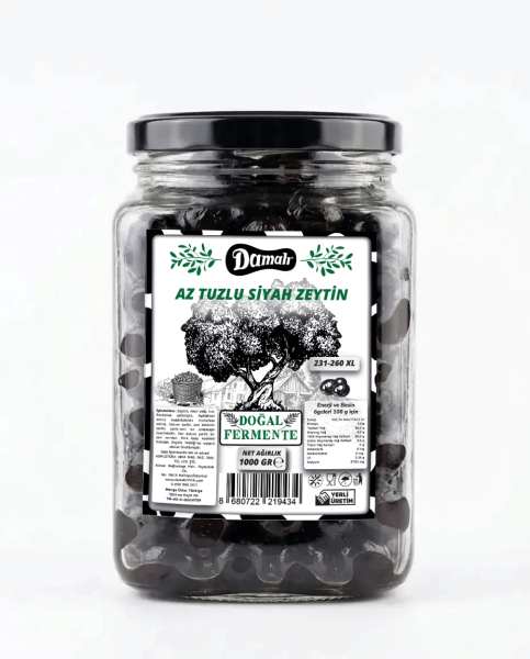Az Tuzlu Siyah Zeytin 1000gr (XL)