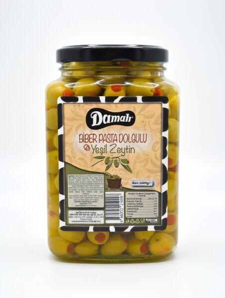 Yeşil Biberli Yeşil Zeytin 1000 gr