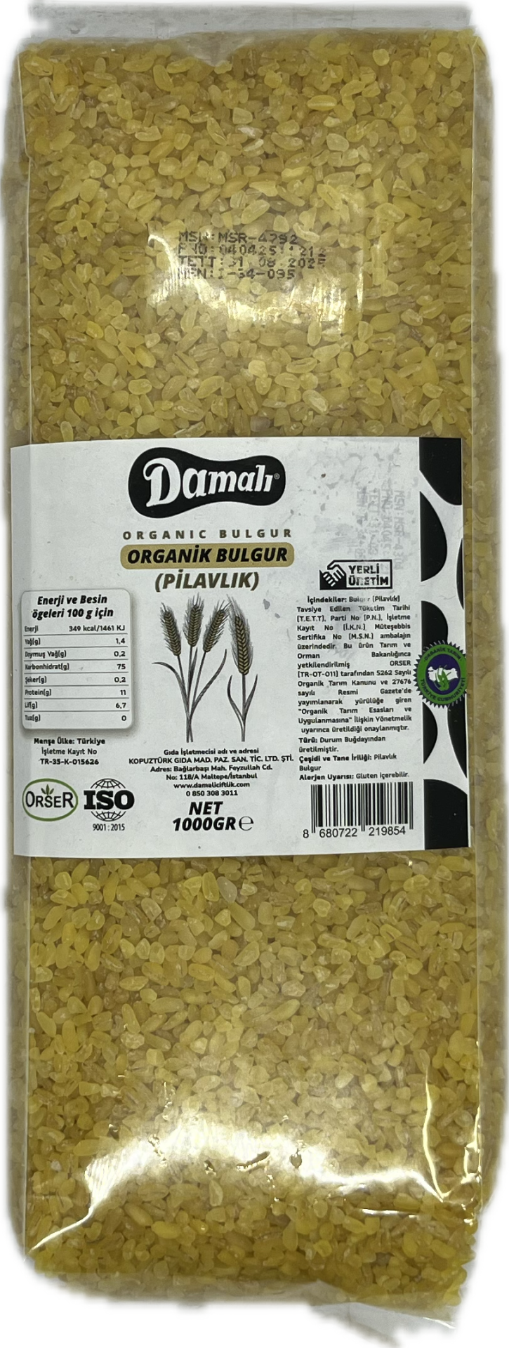 Organik  Bulgur Pilavlık 1 kg