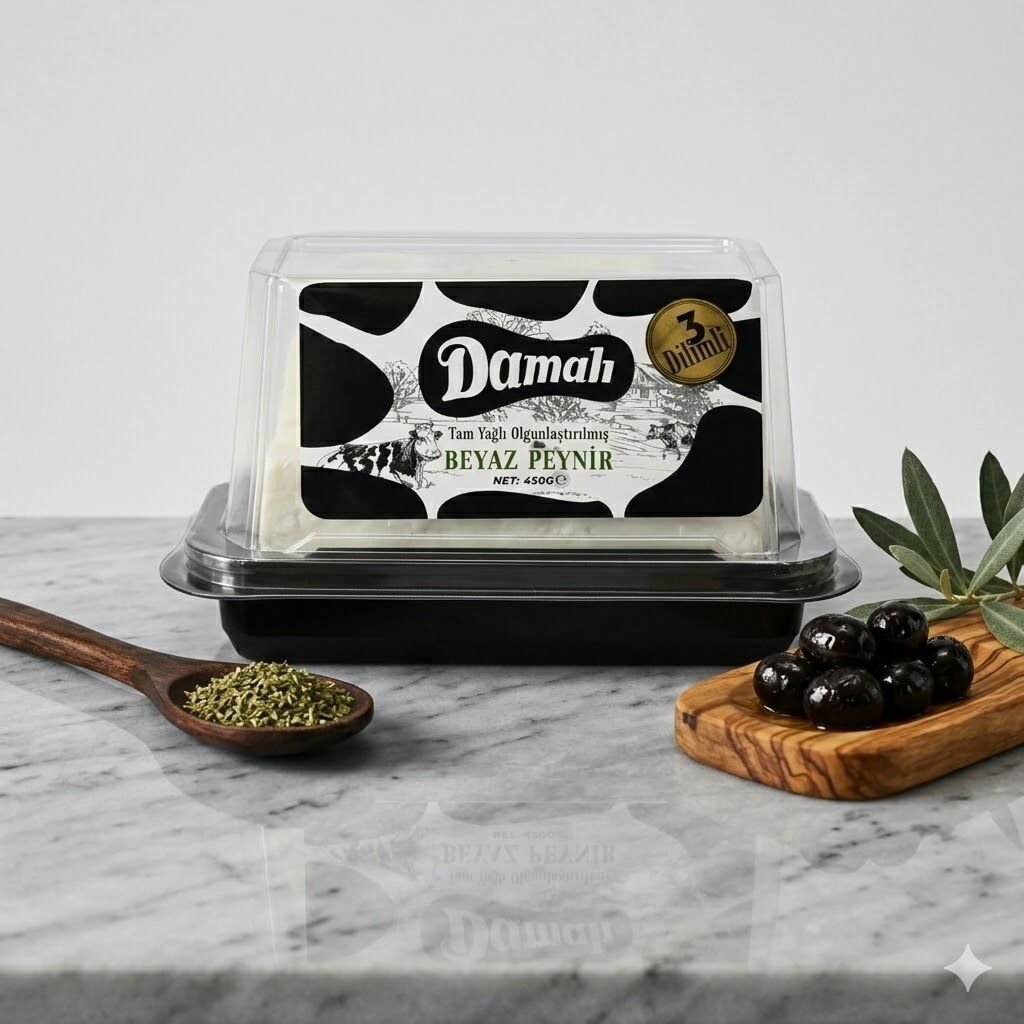Damalı 3 Dilimli Olgunlaştırılmış İnek Peyniri (450g)