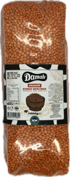 Organik Kırmızı Mercimek 1 kg