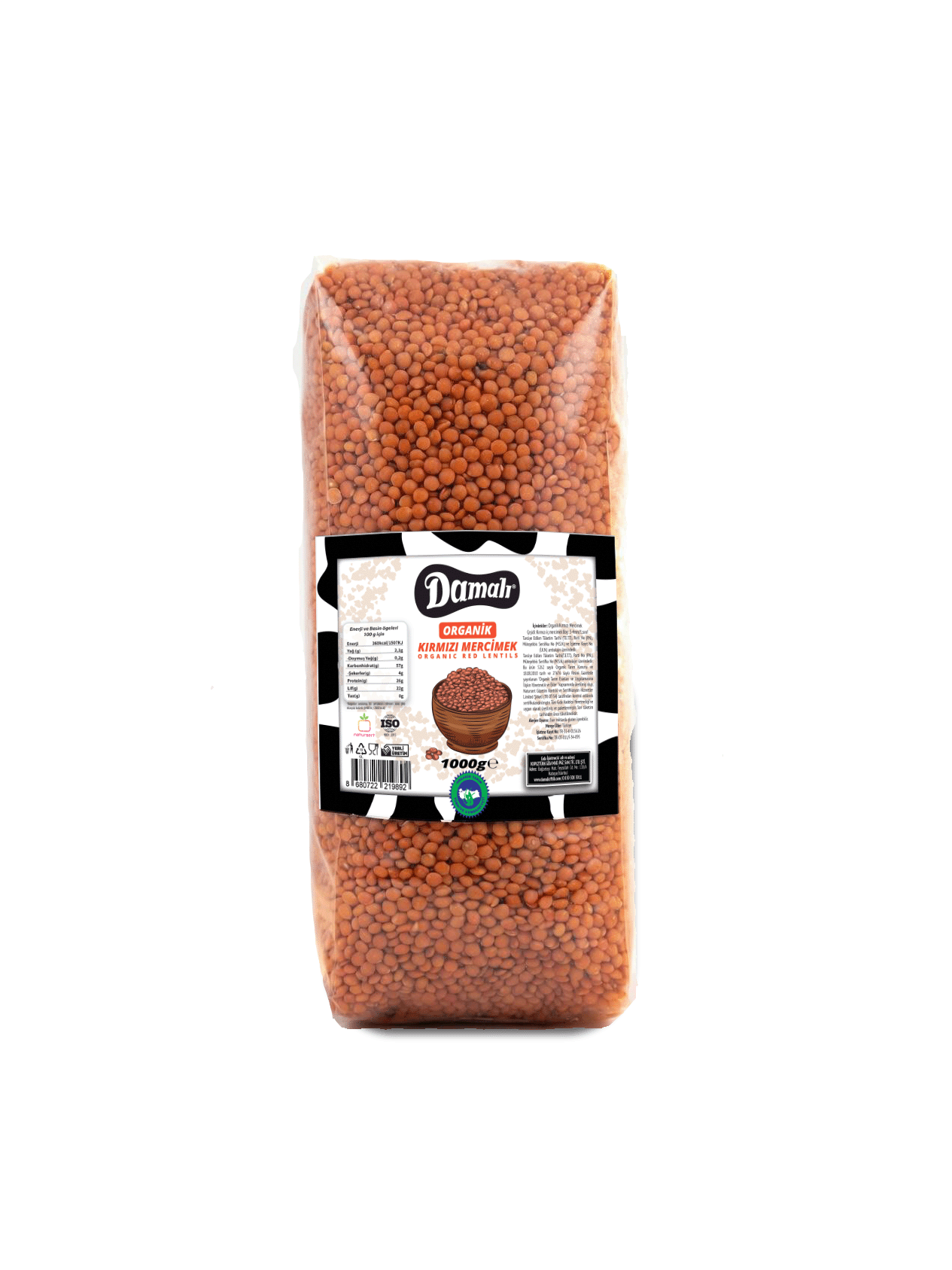 Organik Kırmızı Mercimek 1 kg