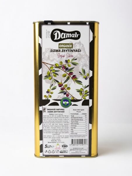 Organik Zeytinyağı (Soğuk Sıkım)5 lt