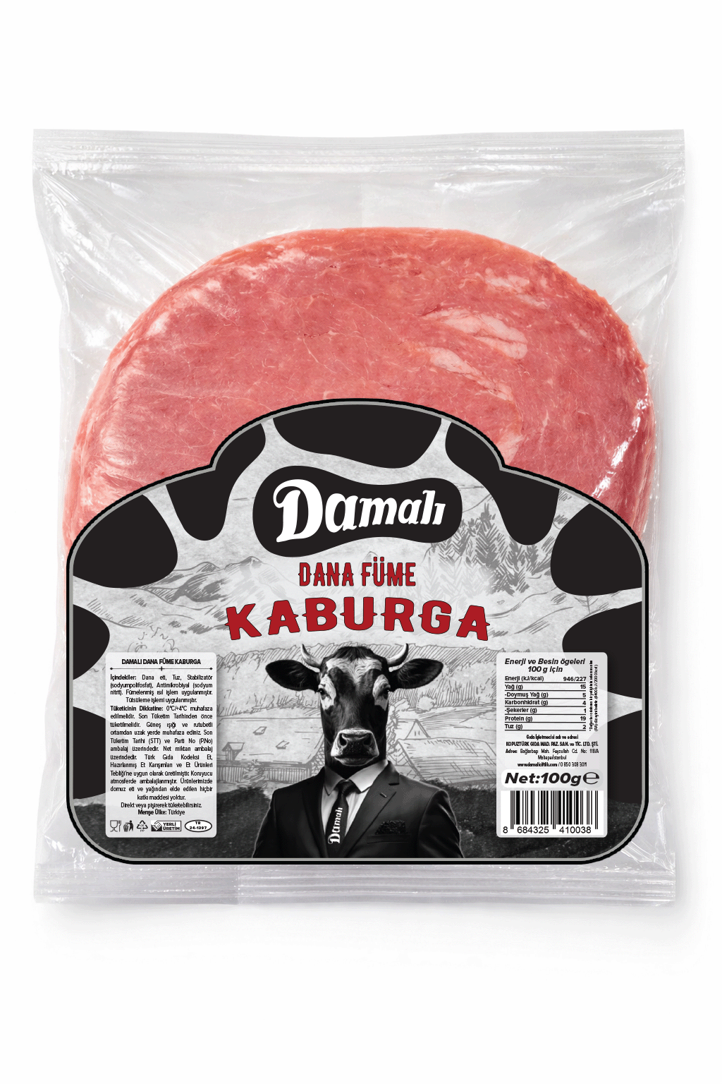 Dana Füme Kaburga (Bacon)100 gr