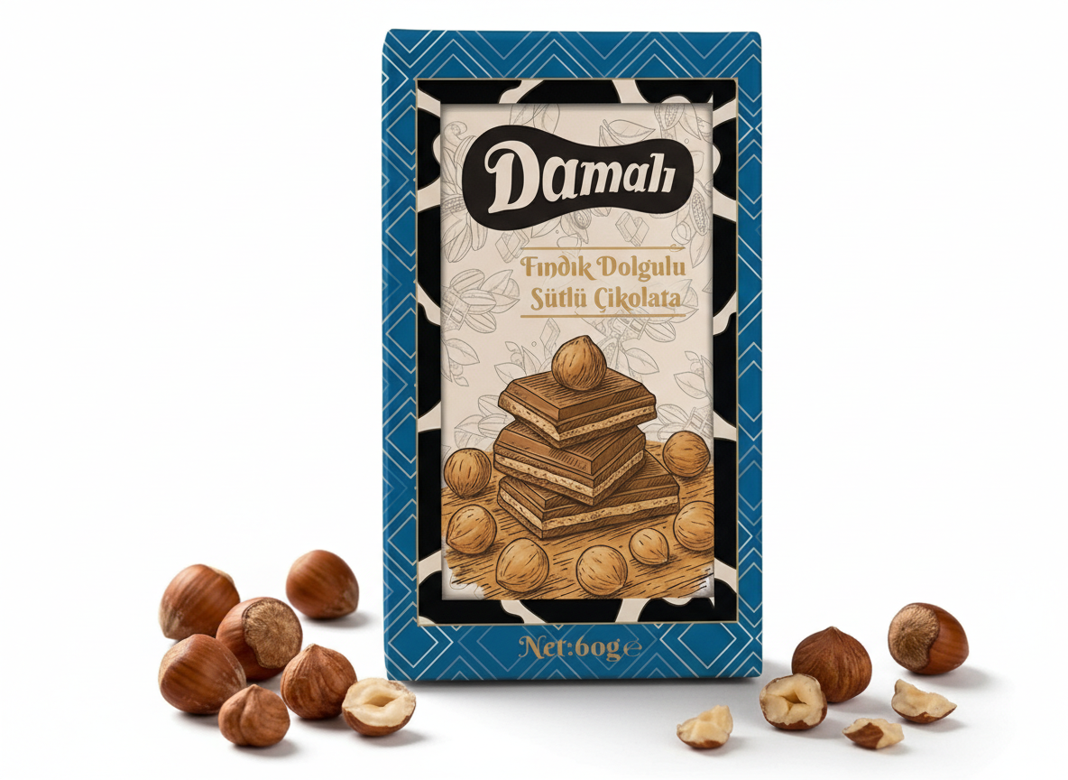 Fındık Dolgulu Sütlü Çikolata 60 Gr