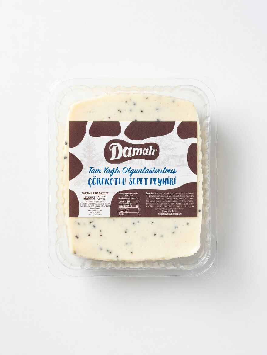 Tam Yağlı Olgunlaştırılmış Çörekotlu Sepet Peyniri 450-500 gr