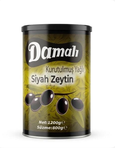 Kurutulmuş Yağlı Siyah Zeytin 800gr