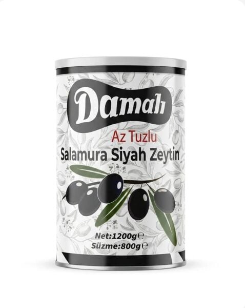 Az Tuzlu Salamura Siyah Zeytin 800gr